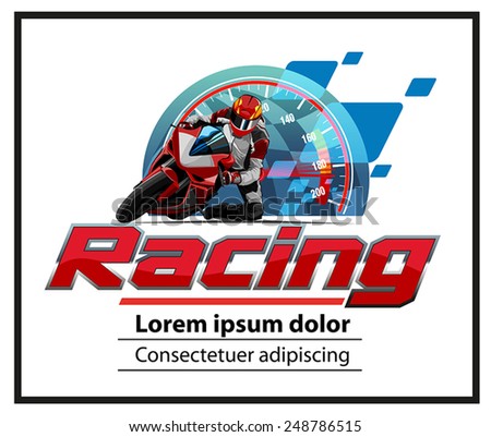 Motor Racing Logo Event Stock Vector Illustration 248786515 : Shutterstock