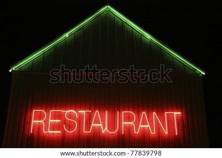Restaurant neon signage