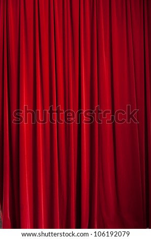 Red curtain ideal for backgrounds and textures