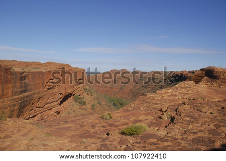 Kings Canyon or Watarrka National Park in the Red Centre of Australia, a favorite tourist destination, breathtaking landscape.