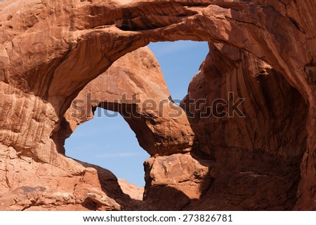 Arches National Park Rock Formations Double Window Arch