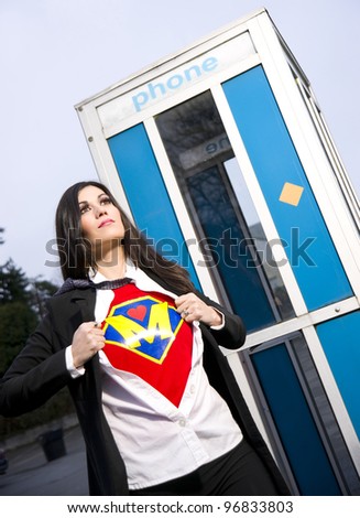 Super Megan the Super Mother comes out of the phone booth to fight fear.