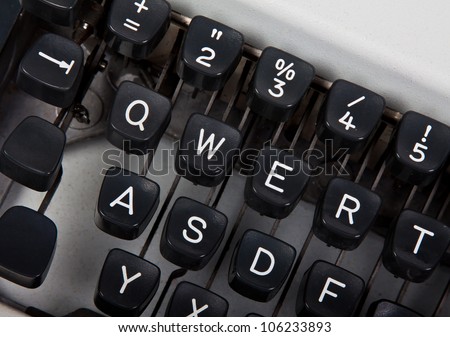 black keys and white letters