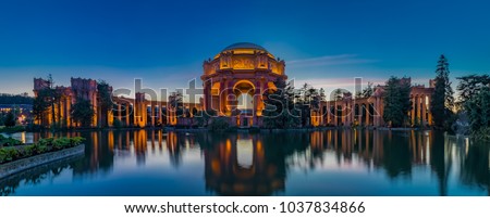 Image, Stock Photo Night photograph of Museum Babarini in Potsdam