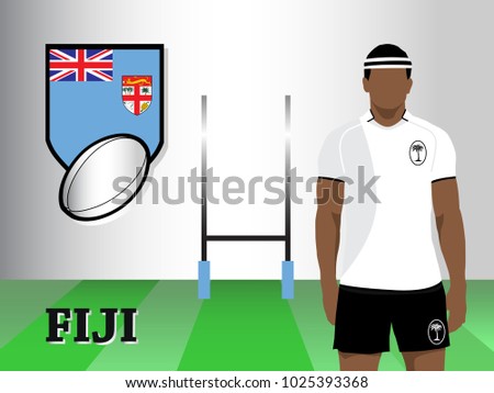 Fiji team new official rugby kit with jersey and short