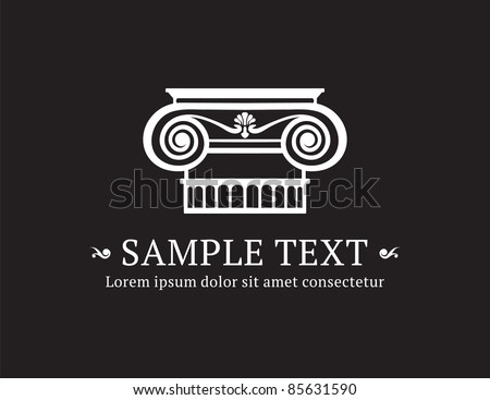 Ionic column vector with sample text