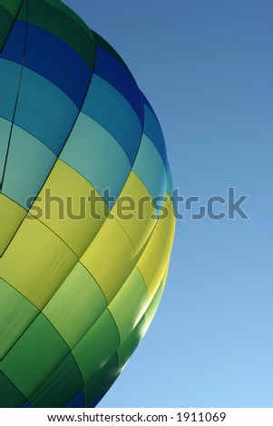 Balloon side view and clear sky