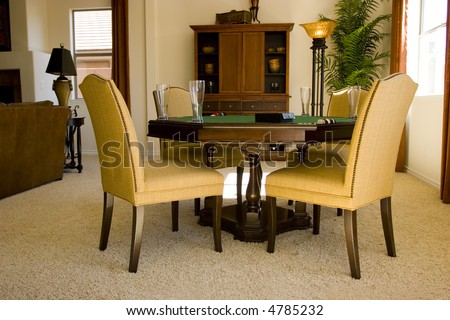 Poker table in the house