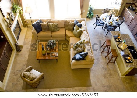 Modern tastefully decorated living room