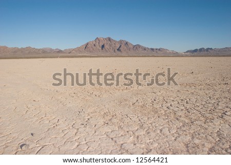 Dry lake bed in Nevada desert