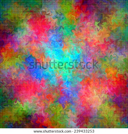 Abstract rainbow color paint splash art grunge background on canvas