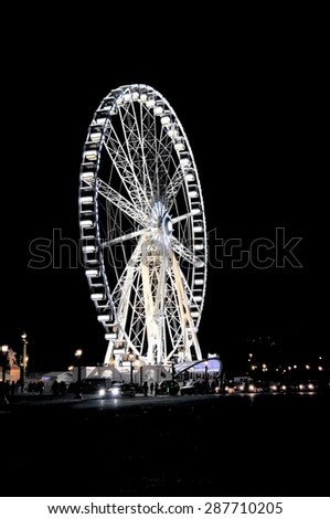 PARIS, FRANCE - DECEMBER 20: Concorde square, witn big wheel on December 20, 2011 in Paris France.