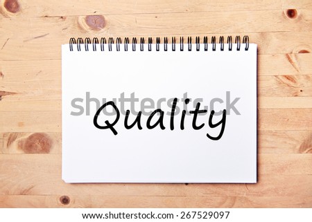 writing pad on wood table  - quality