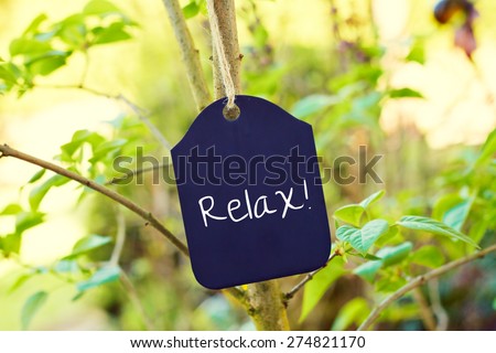 nature greeting card background - relax in garden