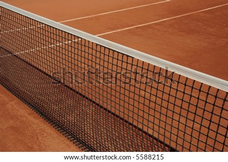 side view of tennis court net