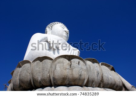 white Marble Big Buddha on Phuket, Thailand
