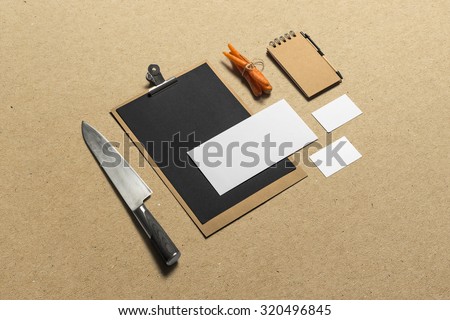 Coffee Stationery, Branding Mock-up, with clipping path, isolated, changeable cardboard background