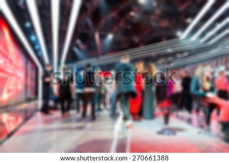 TV show filming backstage abstract blur background shot with shallow depth of field