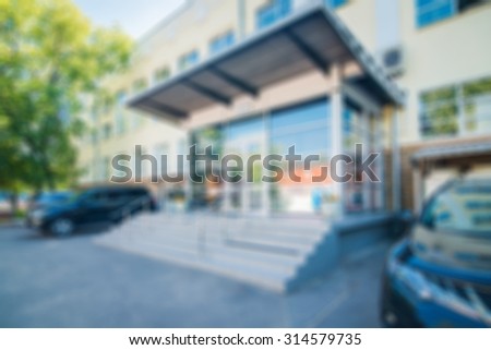 Old Office building theme creative abstract blur background with bokeh effect
