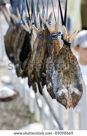 dried salted milk- fish preserved through salting