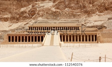 Mortuary Temple of Hatshepsut, near the Valley of the Kings, in Luxor, Egypt.