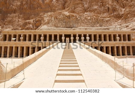 Mortuary Temple of Hatshepsut, near the Valley of the Kings, in Luxor, Egypt.