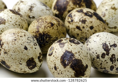 Background of a dozen quail eggs