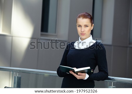 woman with notebook