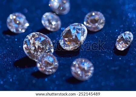 diamonds on blue background
