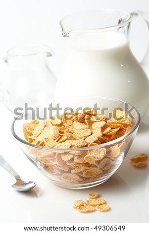 Breakfast with corn-flakes