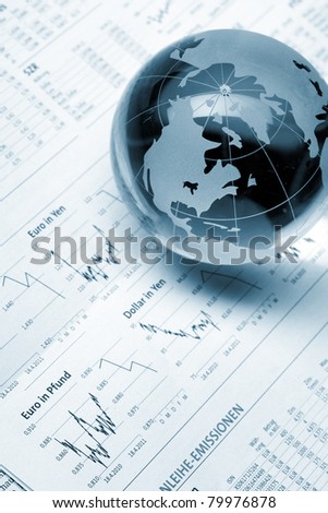 Globe on business documents