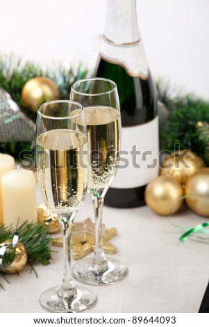 Glasses of champagne at New Year's Eve