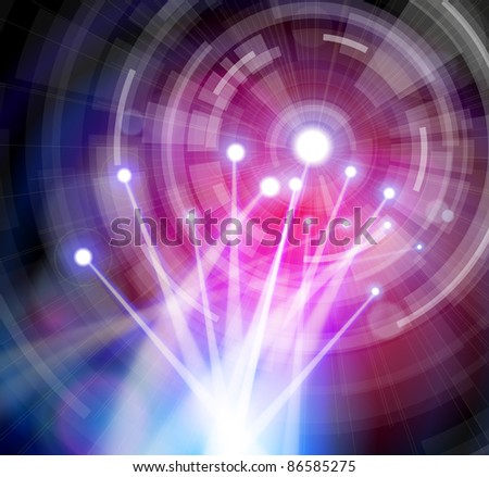 Fiber Optics Color Magical Lights & Radial Design Background. Bitmap copy my vector ID 81800548