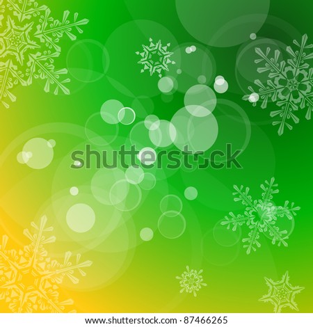 Christmas vector background, lens flares & snowflakes. Bitmap copy my vector
