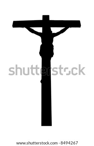 Jesus On Crucifix Silhouette Stock Photo 8494267 : Shutterstock