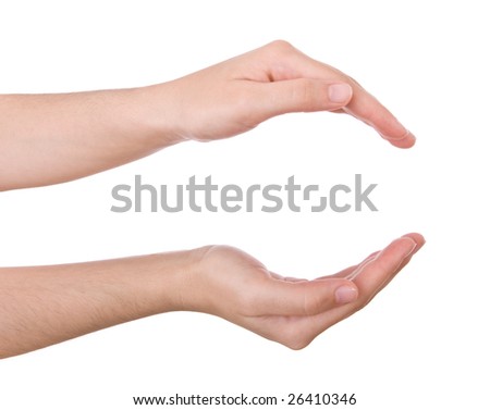 Open Hands Isolated On White. Concept For Holding, Protecting, Showing ...