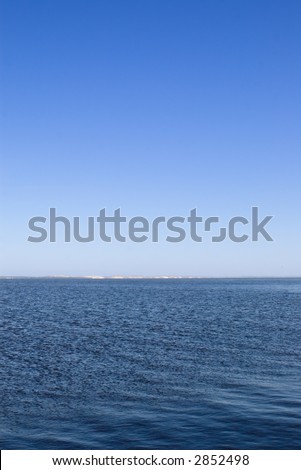horizon over water on bright summer day  (portrait orientation)