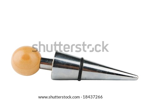 stainless steel bottle stopper with wooden handle
