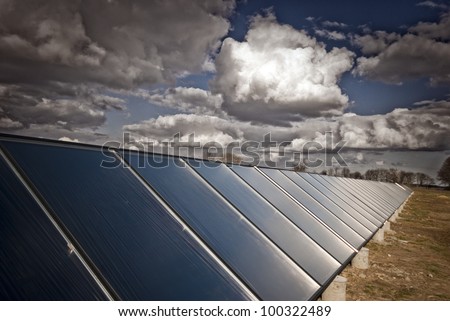 New solar heating plant producing hot water for power and house heating