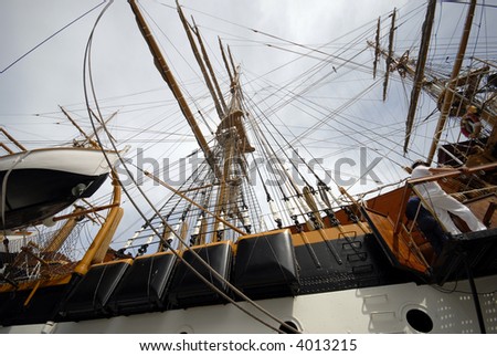 Part of Rigging and Ropes on a Training Ship