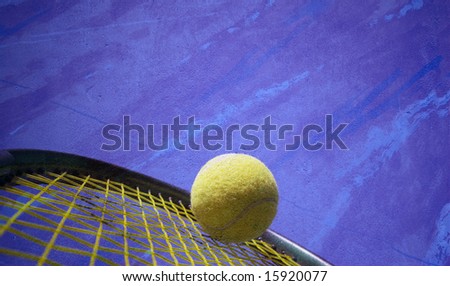 Tennis Action - Tennis Ball and Racket. Tennis Memory from My Sport