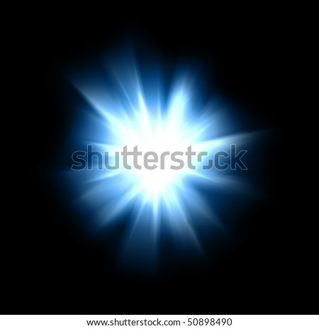 An intense burst of light against a black background.  Overlay silhouette objects on it to customized a background effect.
