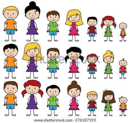 Vector Collection Of Diverse Stick People In Vector Format - 276187193 ...