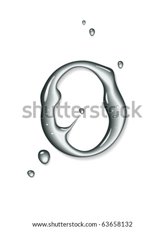 Vector water letter o