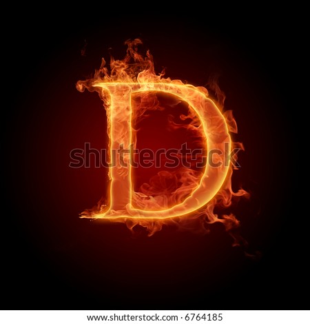 Fiery Font. Letter D Stock Photo 6764185 : Shutterstock