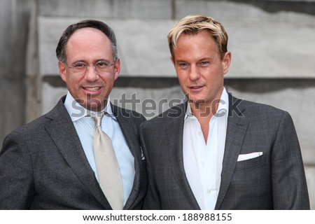 NEW YORK, NY - APRIL 23: Founder of The Cinema Society Andrew Saffir (L) and Daniel Benedict attend the Vanity Fair Party  2014  at the State Supreme Courthouse on April 23, 2014 in New York City