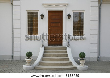 Entrance of a Danish luxury residence.