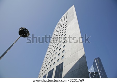 Futuristic corporate office buildings - La Defense, Paris.