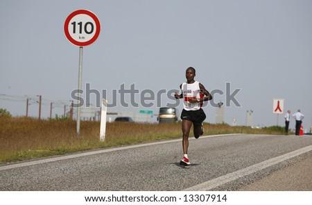 The winner of the Great Belt Half Marathon on 31st of May 2008 - Denmark - Benjamin Serem from Kenya