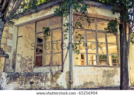 Abandoned home after the war in Croatia. Image cross processed to reflect time and decay.